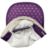 Boné Five Panel - Aba Reta - Branco e Roxo