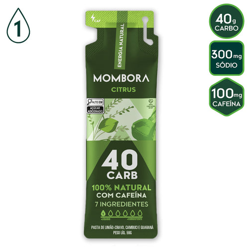 Gel Mombora - Citrus com cafeína 40 CARB