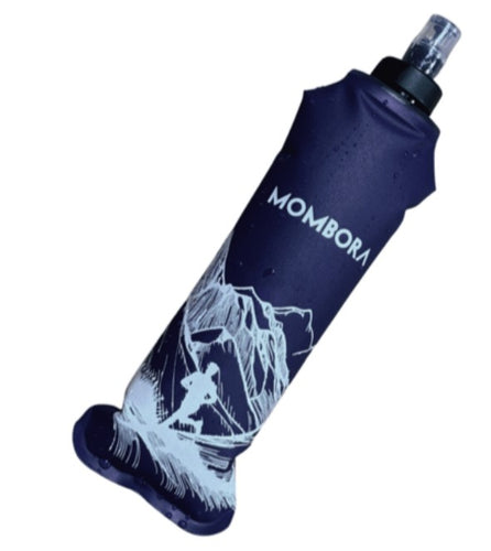 Garrafa de Silicone - Soft Flask - 500ml - Roxa - Estampa Montanha