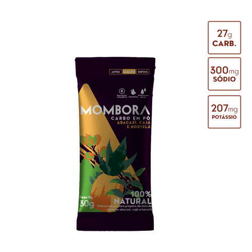 Carbo em pó - Abacaxi, Cajá e Hortelã - individual 30g