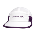 Boné Five Panel - Aba Reta - Branco e Roxo