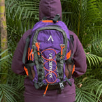 Mochila Nylon - Roxa e laranja