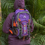 Mochila Nylon - Roxa e laranja