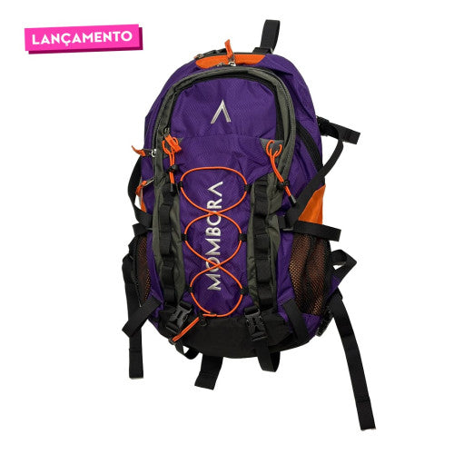 Mochila Nylon - Roxa e laranja