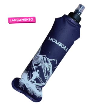 Garrafa de Silicone - Soft Flask - 500ml - Roxa - Estampa Montanha