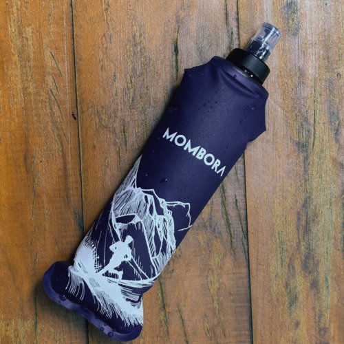 Garrafa de Silicone - Soft Flask - 500ml - Roxa - Estampa Montanha