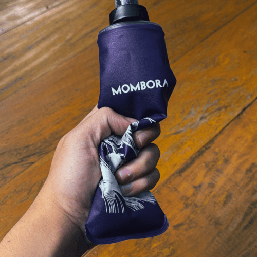 Garrafa de Silicone - Soft Flask - 500ml - Roxa - Estampa Montanha