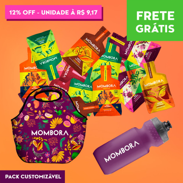 Pack Energia Brasileira: 24 sachês + Squeeze + Lancheira