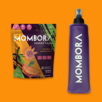 KIT - Carbo em pó - Manga com Maracujá + Soft Flask 300ml