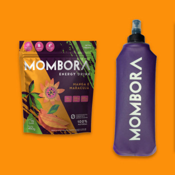 KIT - Carbo em pó - Manga com Maracujá + Soft Flask 500ml
