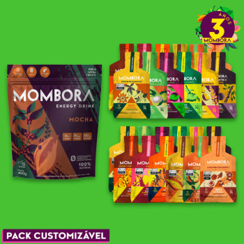 Pack customizável 24 sachês + Carbo em pó Mocha