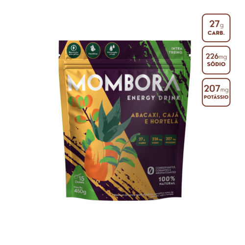 Carbo em pó - Abacaxi, Cajá e hortelã - 450g