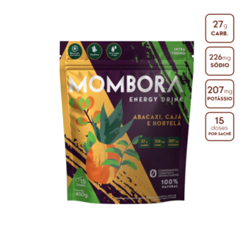 Carbo em pó - Abacaxi, Cajá e hortelã - 450g