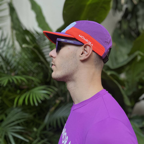 Boné Five Panel - Aba Reta Colorido Roxo