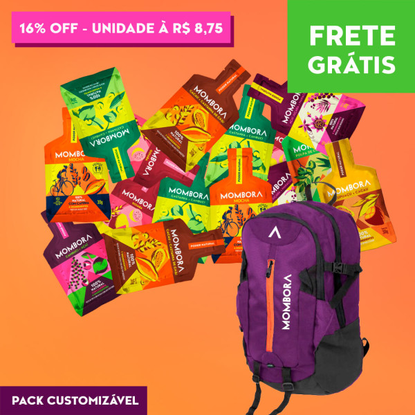 Pack Energia Brasileira: 24 sachês + Mochila